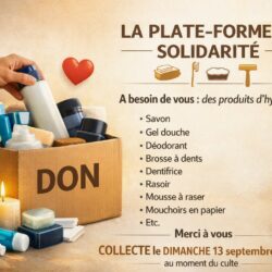 Collecte de produits d'hygiène pour la plateforme de solidarité de Neudorf