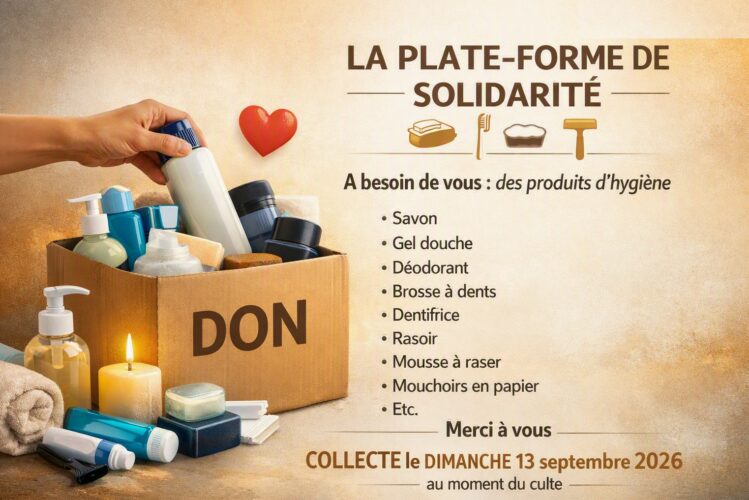 Collecte de produits d'hygiène pour la plateforme de solidarité de Neudorf