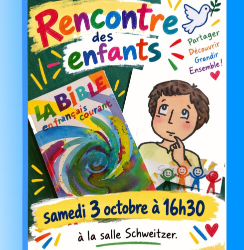 Samedi 3 octobre 2026, c'est la reprise des Rencontre des enfants